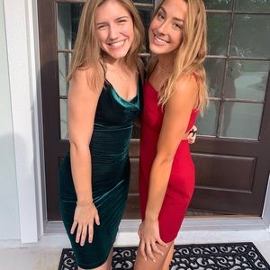 toast to life red mini dress